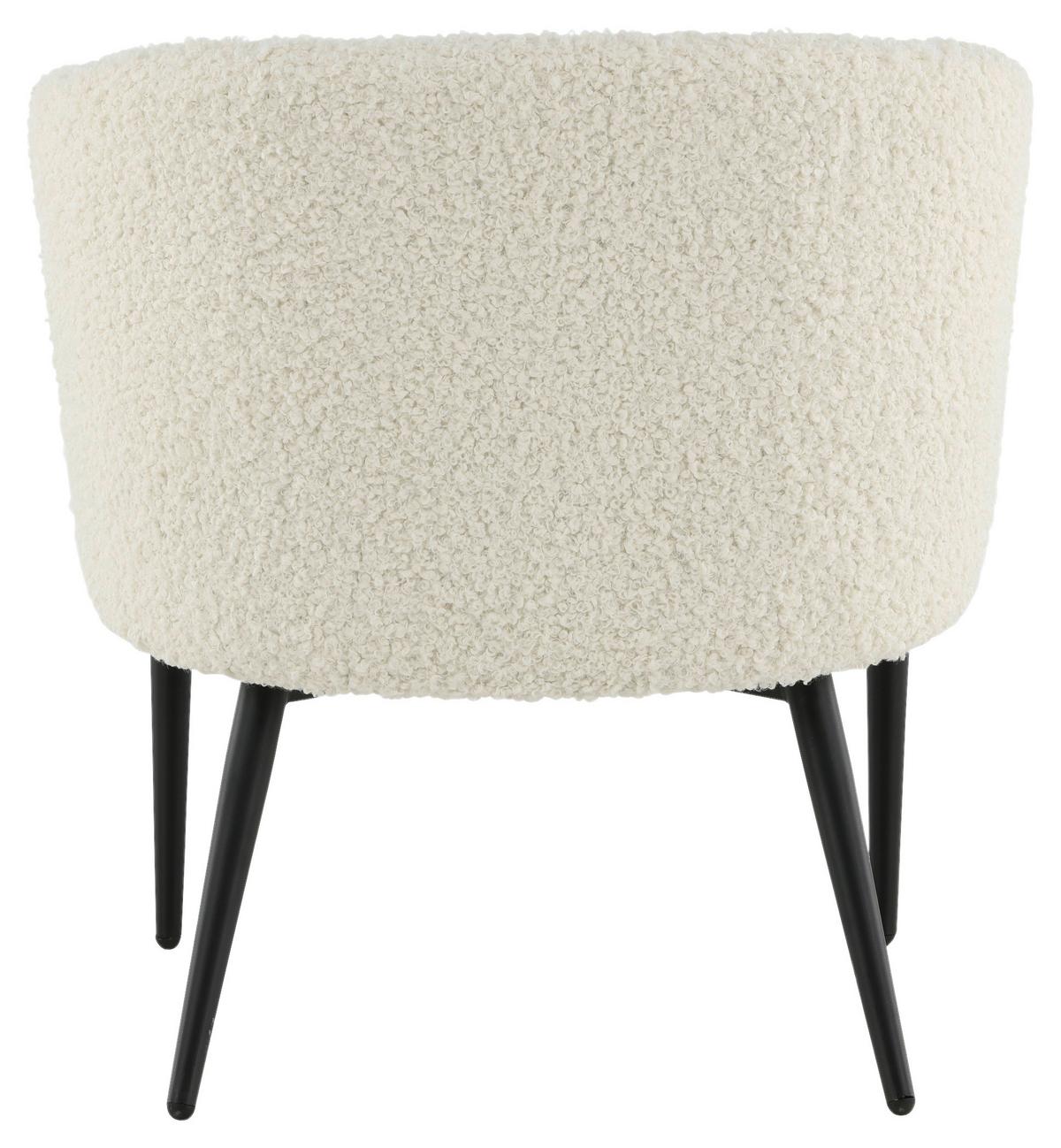 Sessel Fluffy - Schwarz/Weiß, Design, Kunststoff/Textil (66/70,5/64cm) - Livetastic