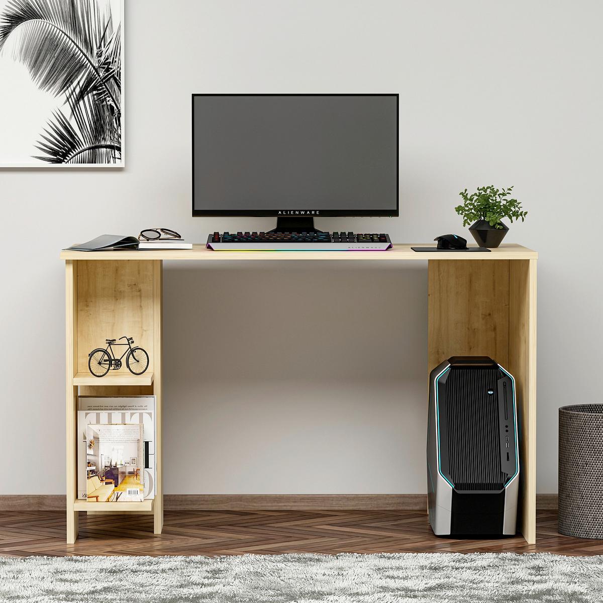 Schreibtisch Alya Eiche Dekor L: 120cm - Eichefarben, Design, Holzwerkstoff (120/60/73cm) - Livetastic