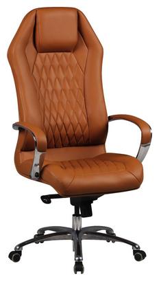 Hochwertige Optik Hochwertiger Chefessel in hellbraunem Echtleder