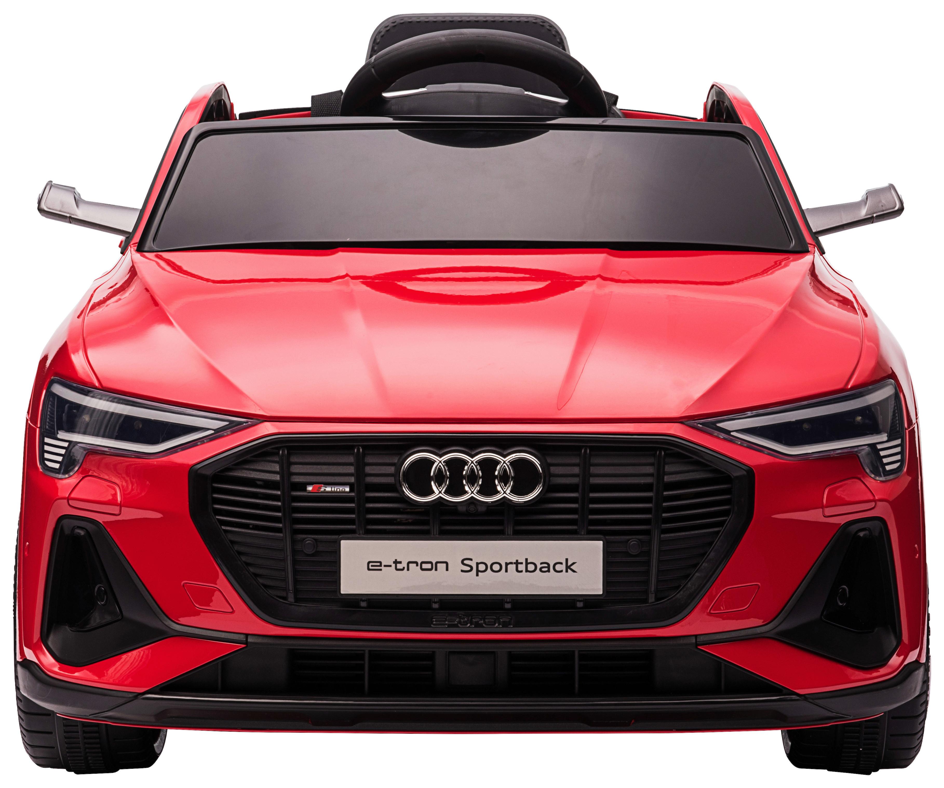 Kinder-Elektroauto Audi E-Tron Sportback Rot mit Licht/Sound - Rot, Basics, Kunststoff (108/60/47cm)