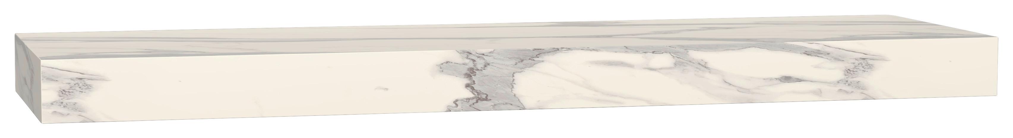 Wandkonsole Las Vegas Weiß Marmoroptik B: 160 cm - Weiß, MODERN, Holzwerkstoff (160/10/48cm) - Vertico