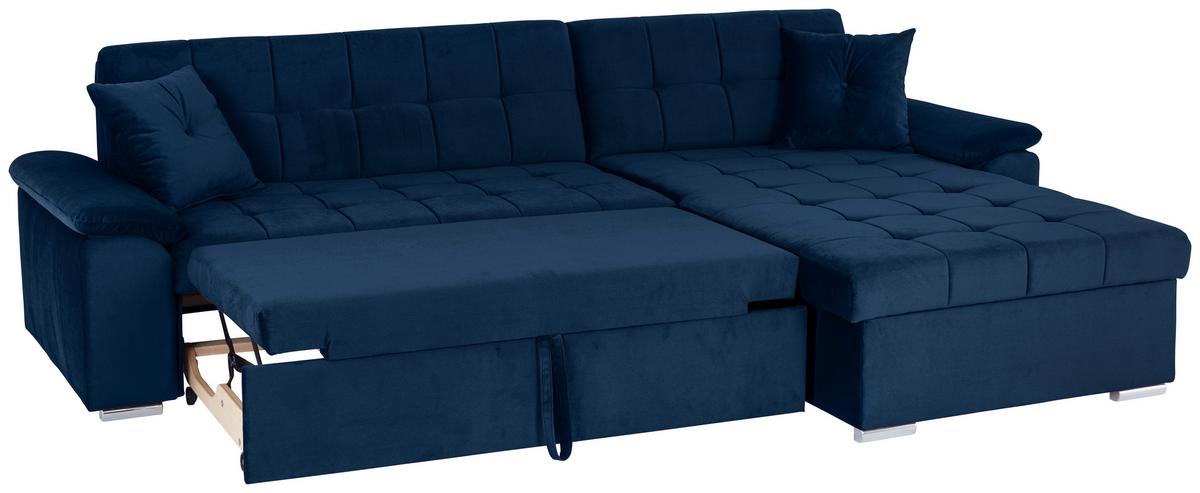 Sedacia súprava KEATON modrá, obojstranná montáž - modrá, Basics, textil (263/169cm) - Livetastic