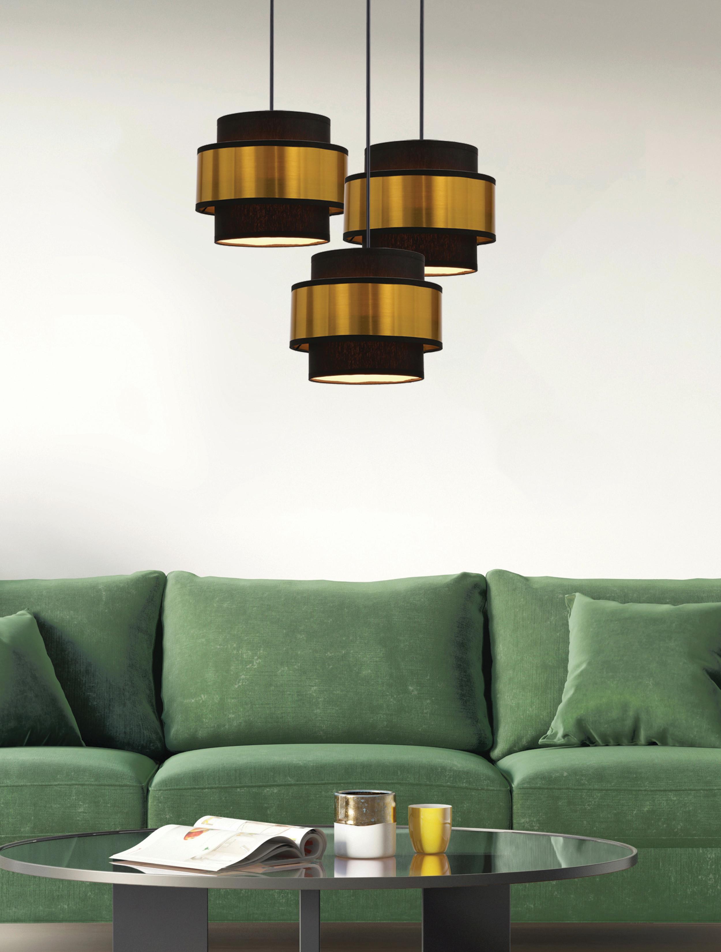 Pendelleuchte 33-17949 Prestige - Goldfarben/Schwarz, Design, Kunststoff/Metall (45/45/100cm)