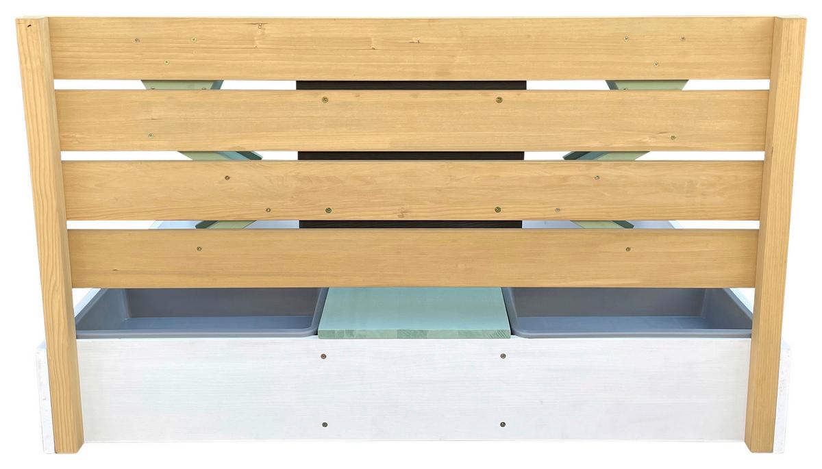 Sandkasten A031.043.00 - Braun/Weiß, KONVENTIONELL, Holz/Kunststoff (100/105/59cm) - Ambia Garden