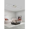 LED-Deckenleuchte Suna - Alufarben/Nickelfarben, MODERN, Kunststoff/Metall (93/22/6,5cm) - Luca Bessoni