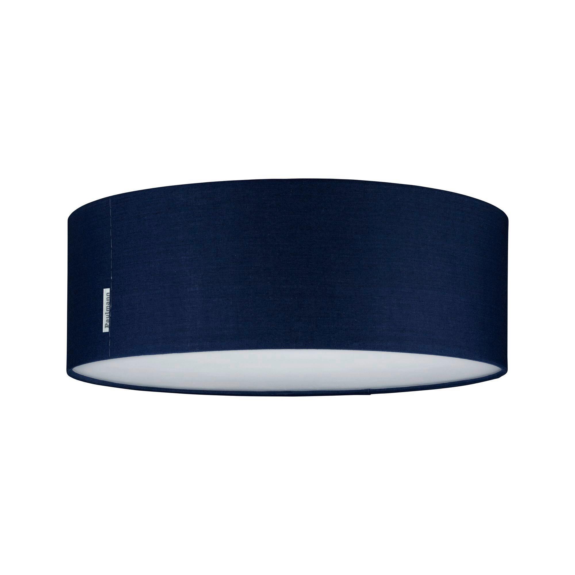 Deckenleuchte Ø 38 cm, 2-Flammig, dimmbar - Dunkelblau, Basics, Textil (38/13cm) - Paulmann