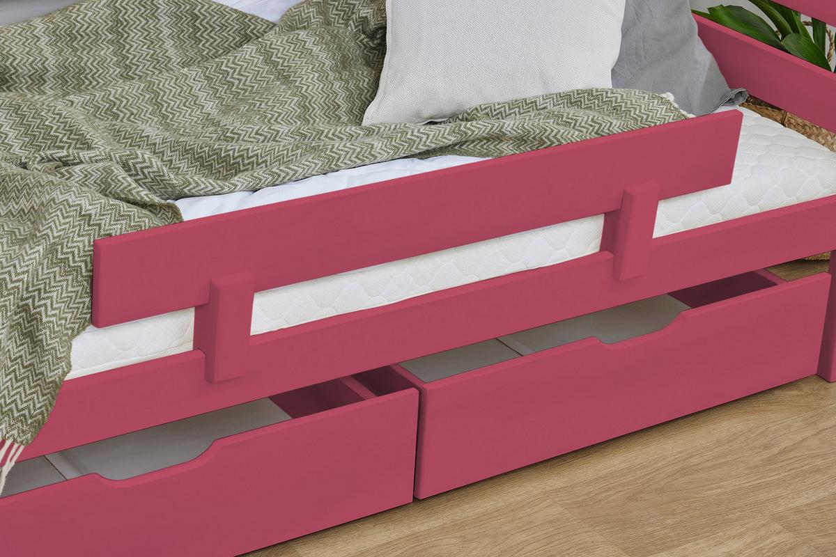 Bettschutzgitter Eco Comfort Pink, B: 100 Cm - Pink, MODERN, Holz (100/22,5/4cm) - MID.YOU