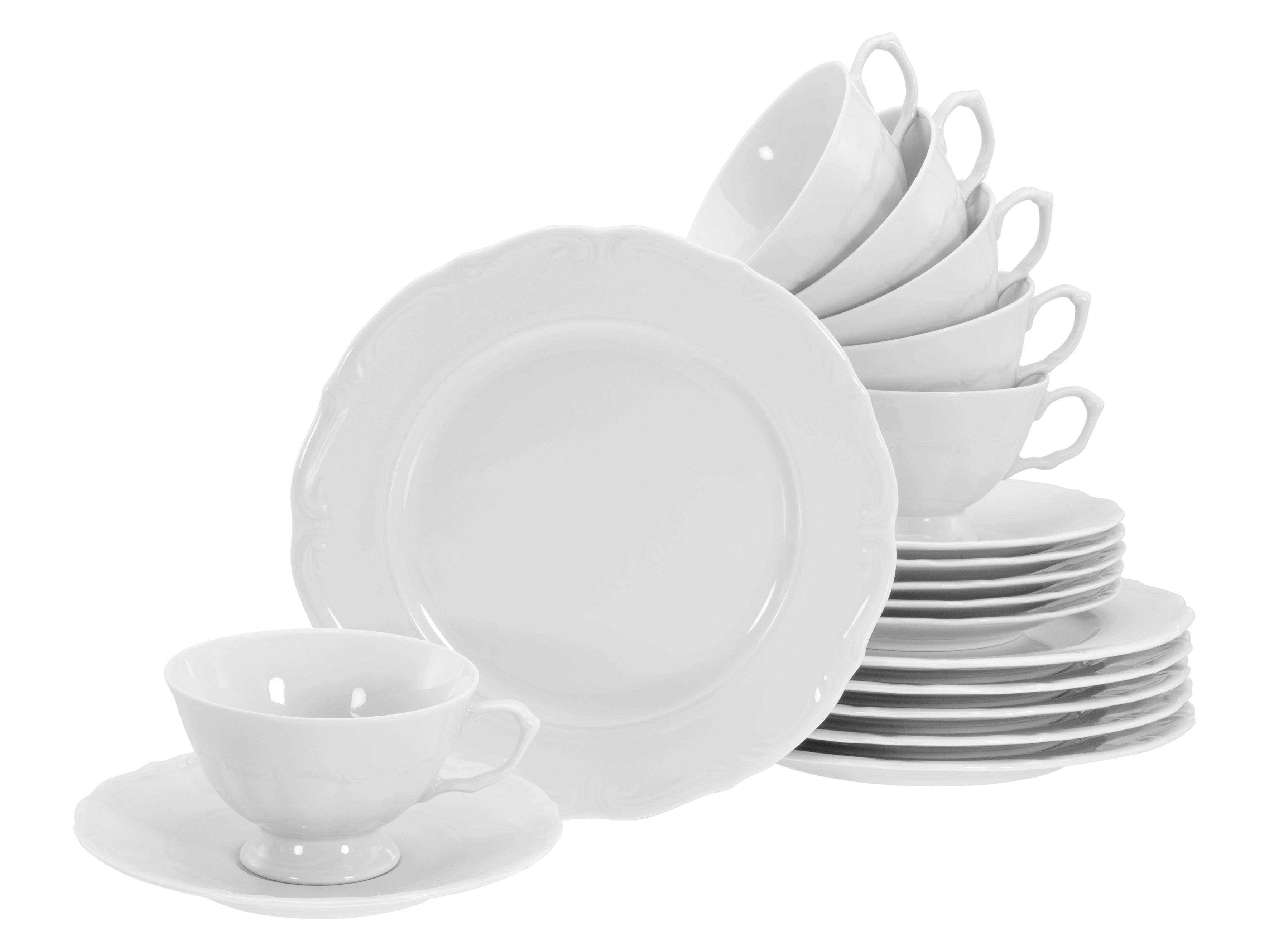 Kaffeeservice Maria Theresia Weiß 18--Teilig - Weiß, Basics, Keramik - Creatable