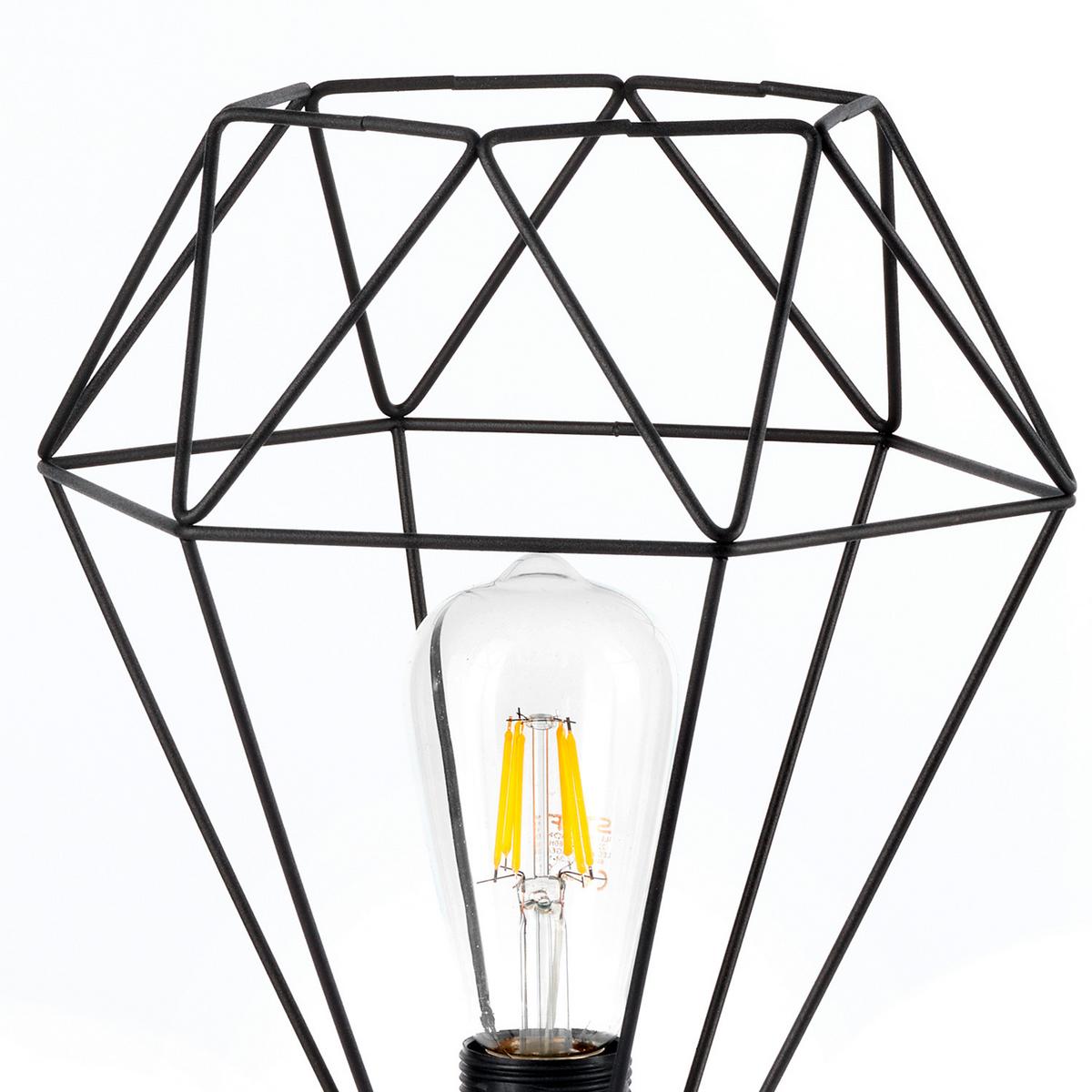 Tischleuchte 5016/L - Schwarz, Basics, Metall (24/24/35cm)