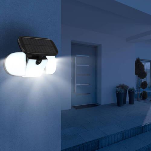 Solarleuchte 36498 - Opal/Schwarz, Basics, Kunststoff (27,9/14,8/15,3cm) - Globo