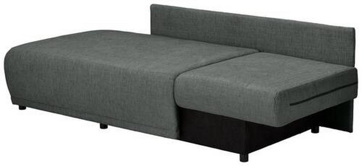 Recamiere Nello Anthrazit mit Schlaffunktion - Anthrazit/Schwarz, KONVENTIONELL, Textil (171/73/93cm) - MID.YOU