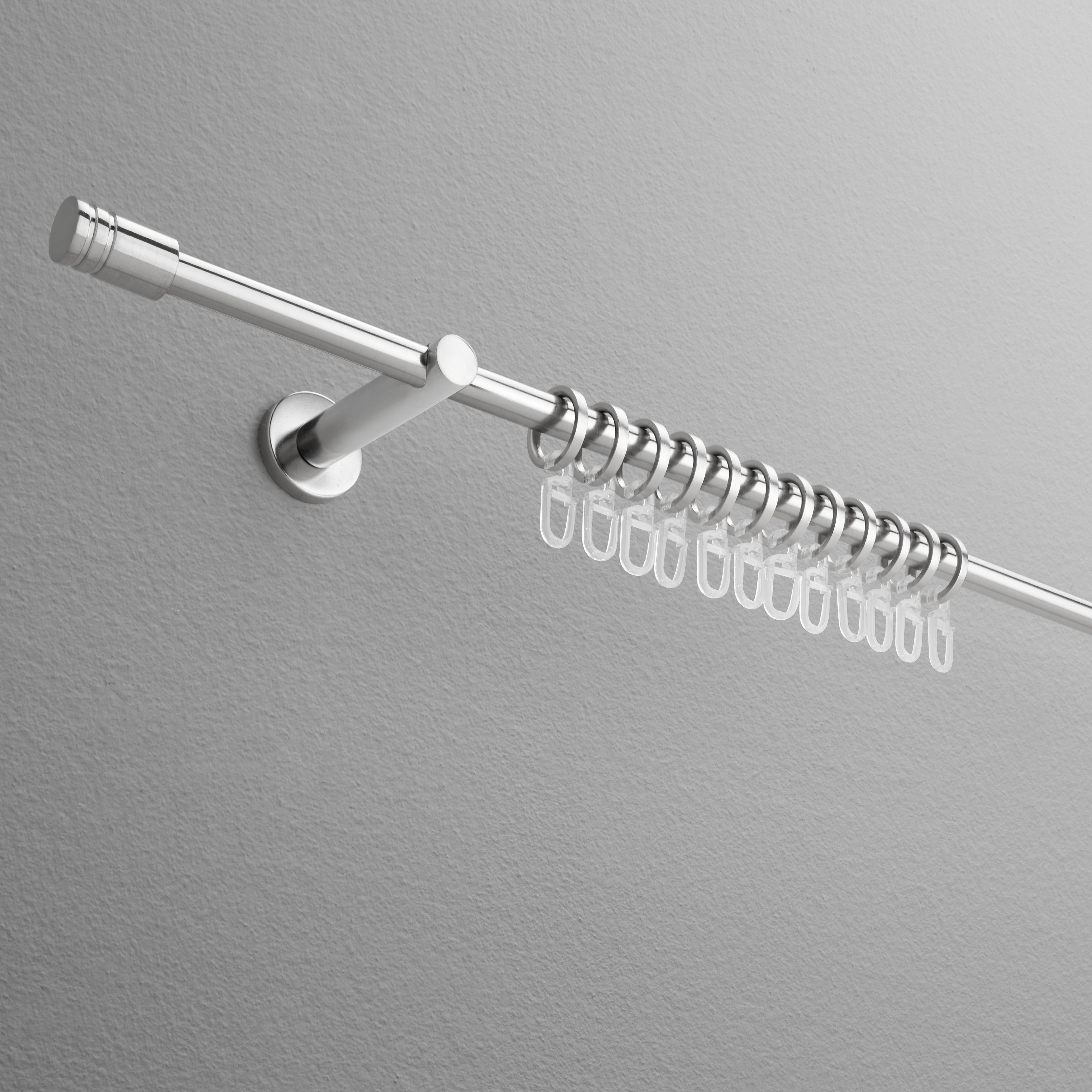 Sada Tyčí Na Závesy Tonne, 120cm - farby ušľachtilej ocele, kov (120cm) - Modern Living
