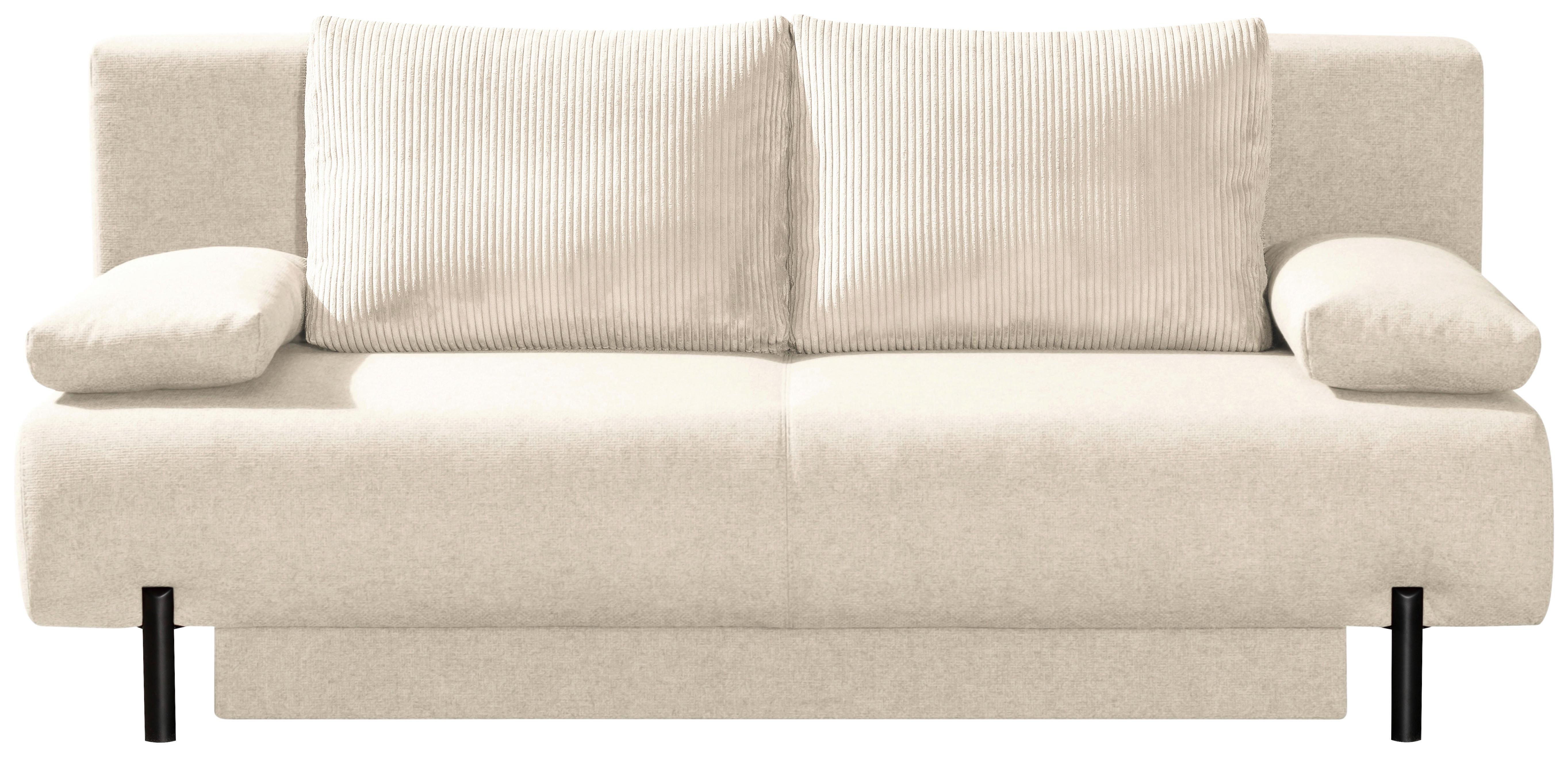 Schlafsofa Flash, Naturfarben B: 197 Cm - Schwarz/Naturfarben, KONVENTIONELL, Textil (197/88/89cm) - Livetastic