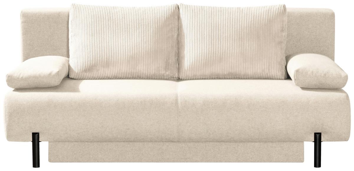 Schlafsofa Flash, Naturfarben B: 197 Cm - Schwarz/Naturfarben, KONVENTIONELL, Textil (197/88/89cm) - Livetastic