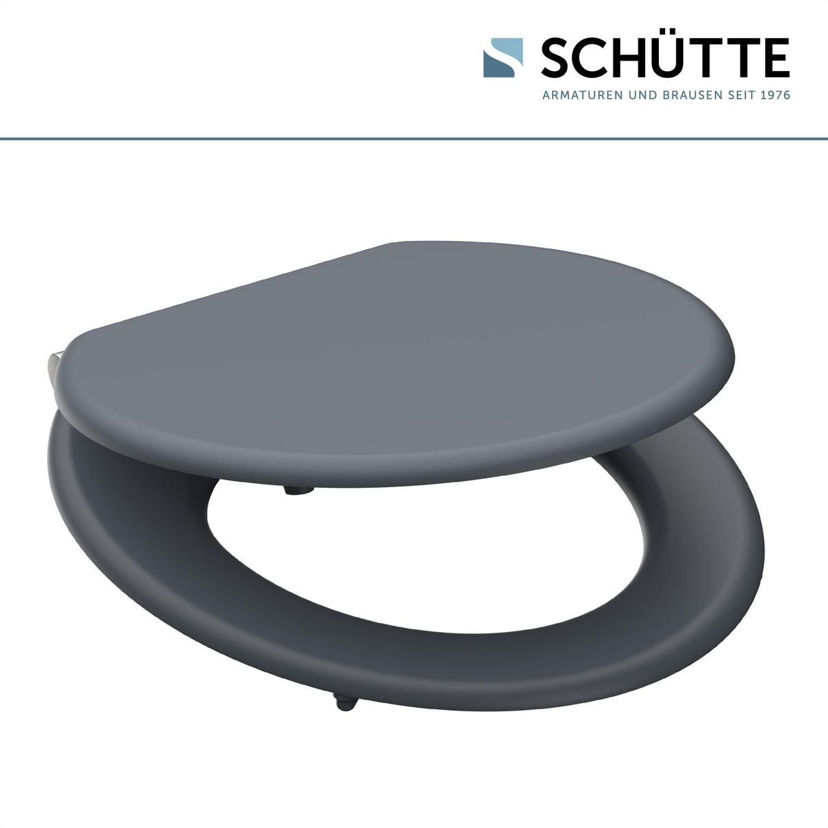 Wc-sitz Grau Mit Absenkautomatik B: 43,5 Cm - Grau, Basics, Holzwerkstoff (43,5/5,5/37,5cm) - Schütte