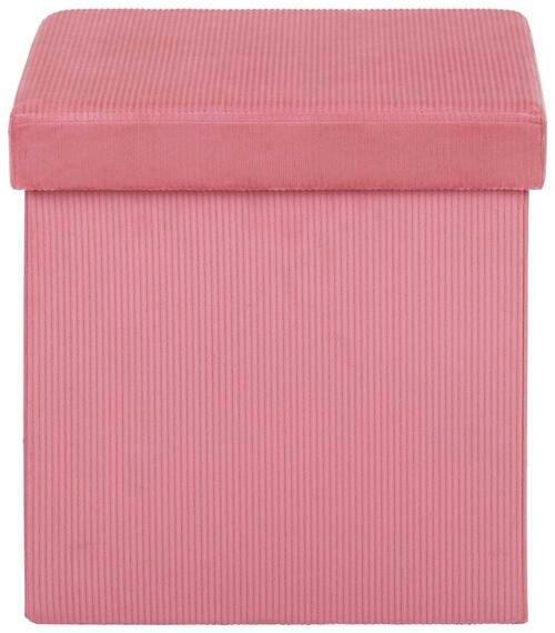 SEDACÍ BOX CORD - starorůžová, textil (38/38/38cm) - Mömax