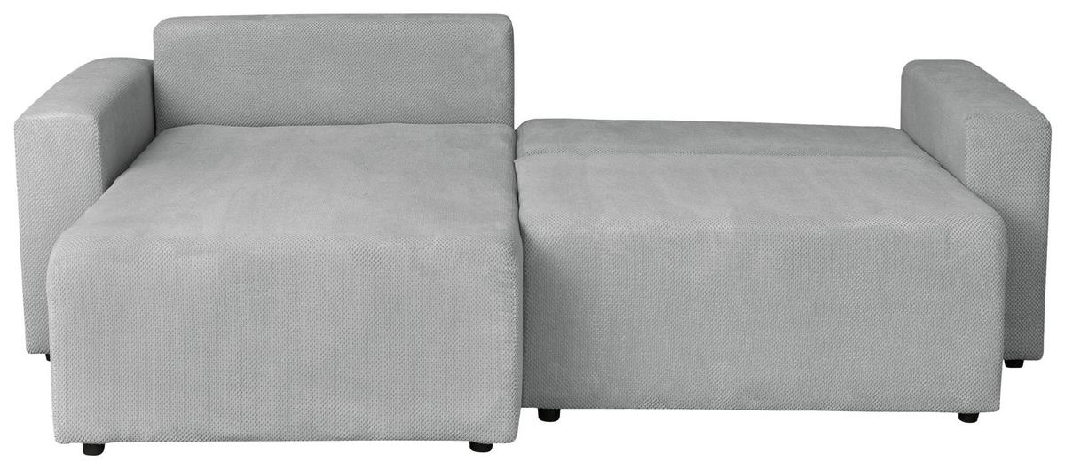 Ecksofa Dallas Boucle Grau 173x258 cm - Schwarz/Grau, MODERN, Holz/Kunststoff (173/258cm)