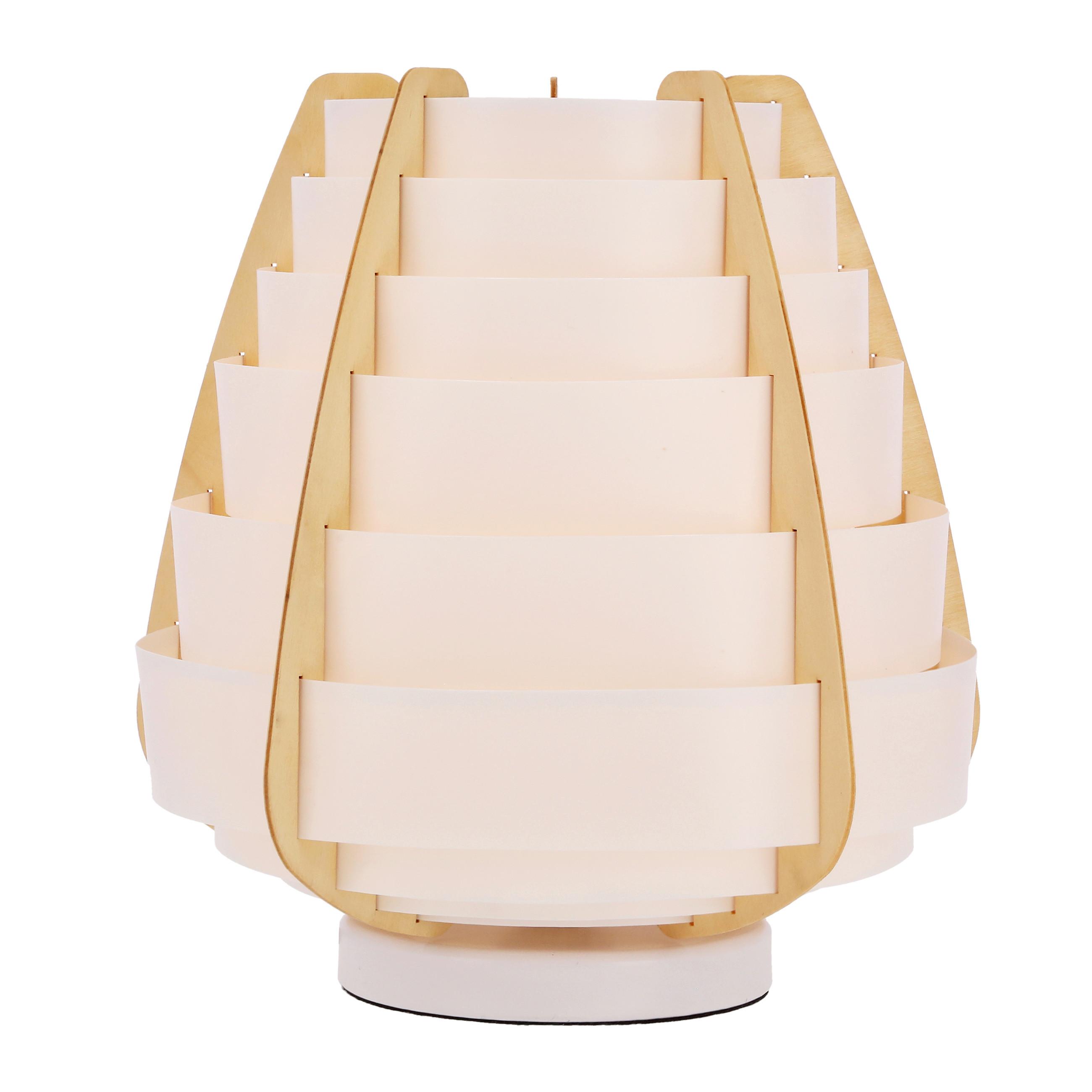 Tischleuchte 5050139 Nagoja - Beige/Goldfarben, KONVENTIONELL, Textil/Metall (27/27/27cm)