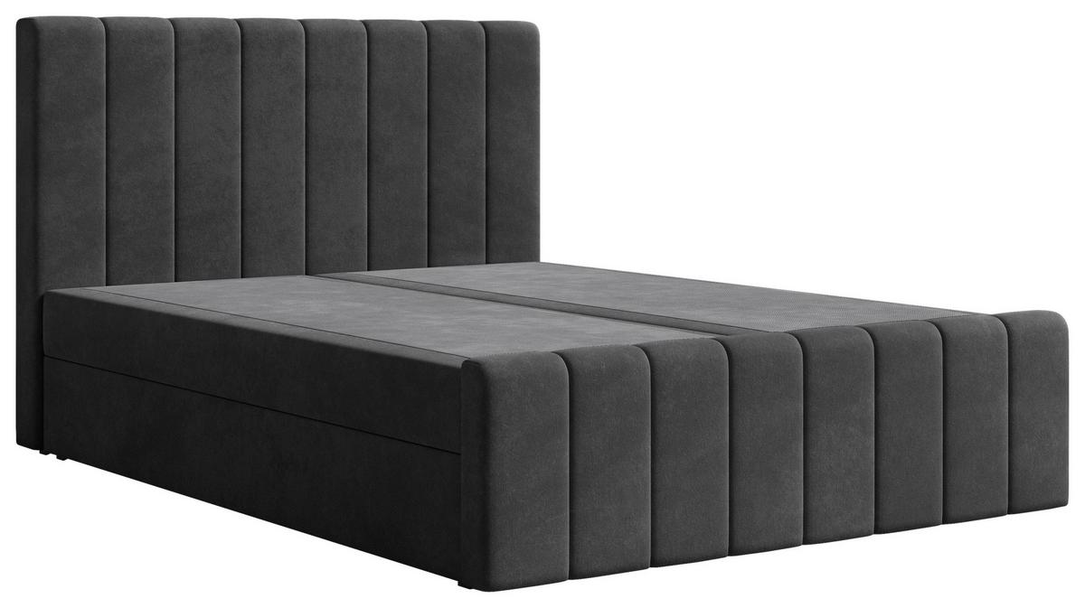 BOXBETT Lila Schwarz 160x200cm - Schwarz, MODERN, Holz/Kunststoff (160/200cm) - MID.YOU