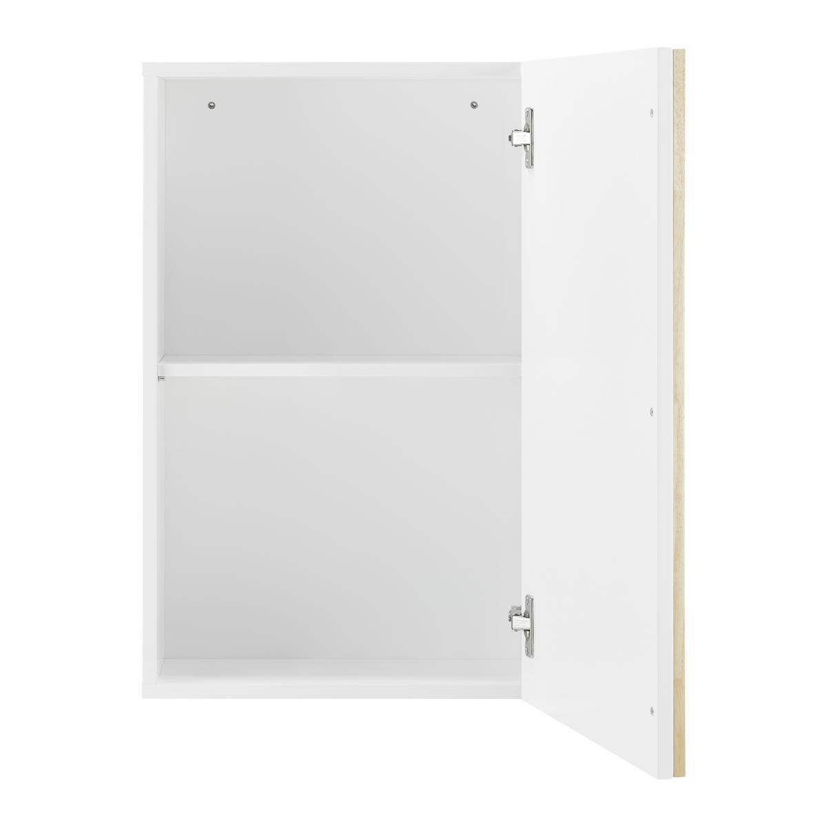 Závěsná skřiňka RICO - bílá/přírodní barvy, Moderní, dřevo (42/66/20cm) - Bessagi Home