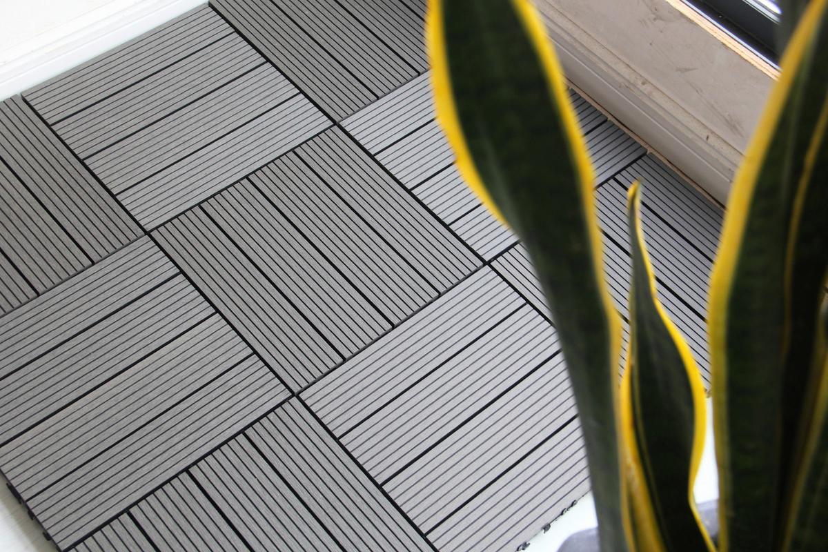 TERRASSENFLIESE NOAH 9ER-SET - Anthrazit, Basics, Holzwerkstoff/Kunststoff (30/30/2,2cm) - Beldano