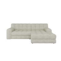 Designová sedačka KARL, pravá, šedobéžová - černá/šedobéžová, Moderní, textil/plast (287/169cm) - Bessagi Home