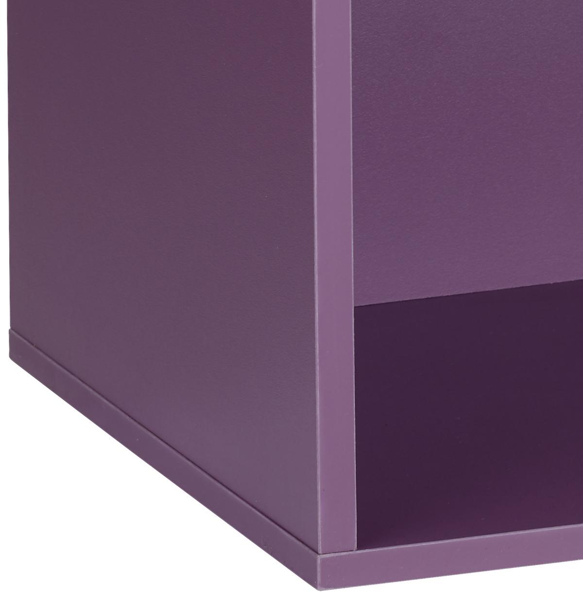 Regal Stehend/hängend Box B: 46 Cm Violett - Violett, MODERN, Holzwerkstoff (46/46/25cm) - Ondega
