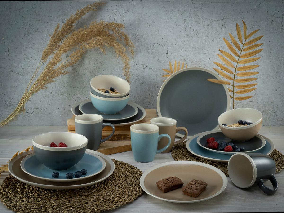 Kombinovaný servis NORDIC LIVING COOL,  16-dielny - viacfarebná, Konventionell, keramika (38,5/30,5/32,5cm) - Creatable