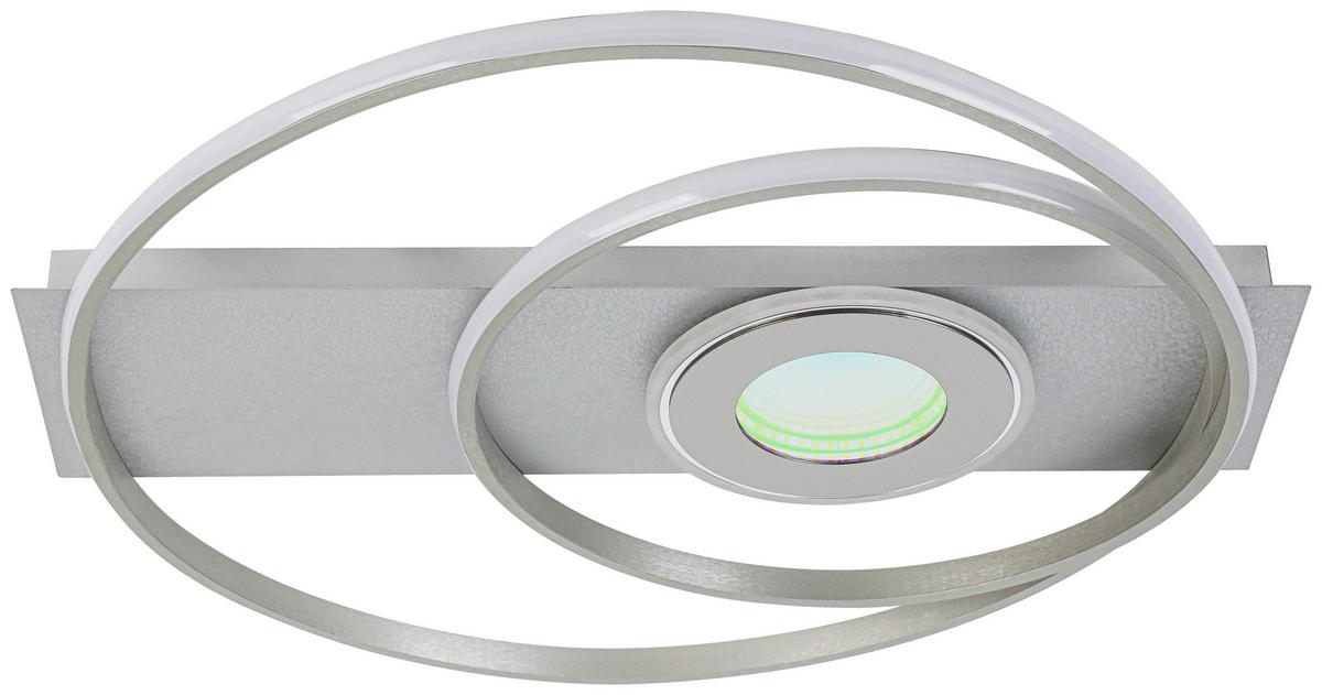 LED-Deckenleuchte CAMILLA - Silberfarben/Alufarben, Basics, Kunststoff/Metall (65/60/6cm) - Luca Bessoni