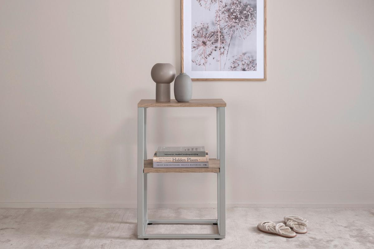 NACHTTISCH Rise Grau B: 30cm - Grau, Design, Holz/Metall (30/70/45cm) - Livetastic