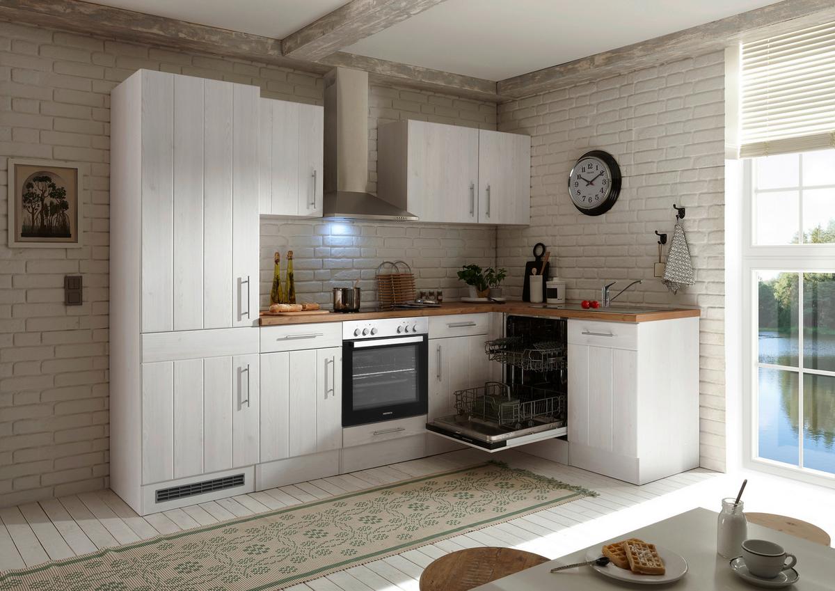 Eckküche Anton Landhaus - Wildeiche/Lärchefarben, Basics, Holzwerkstoff (280/172cm) - Respekta