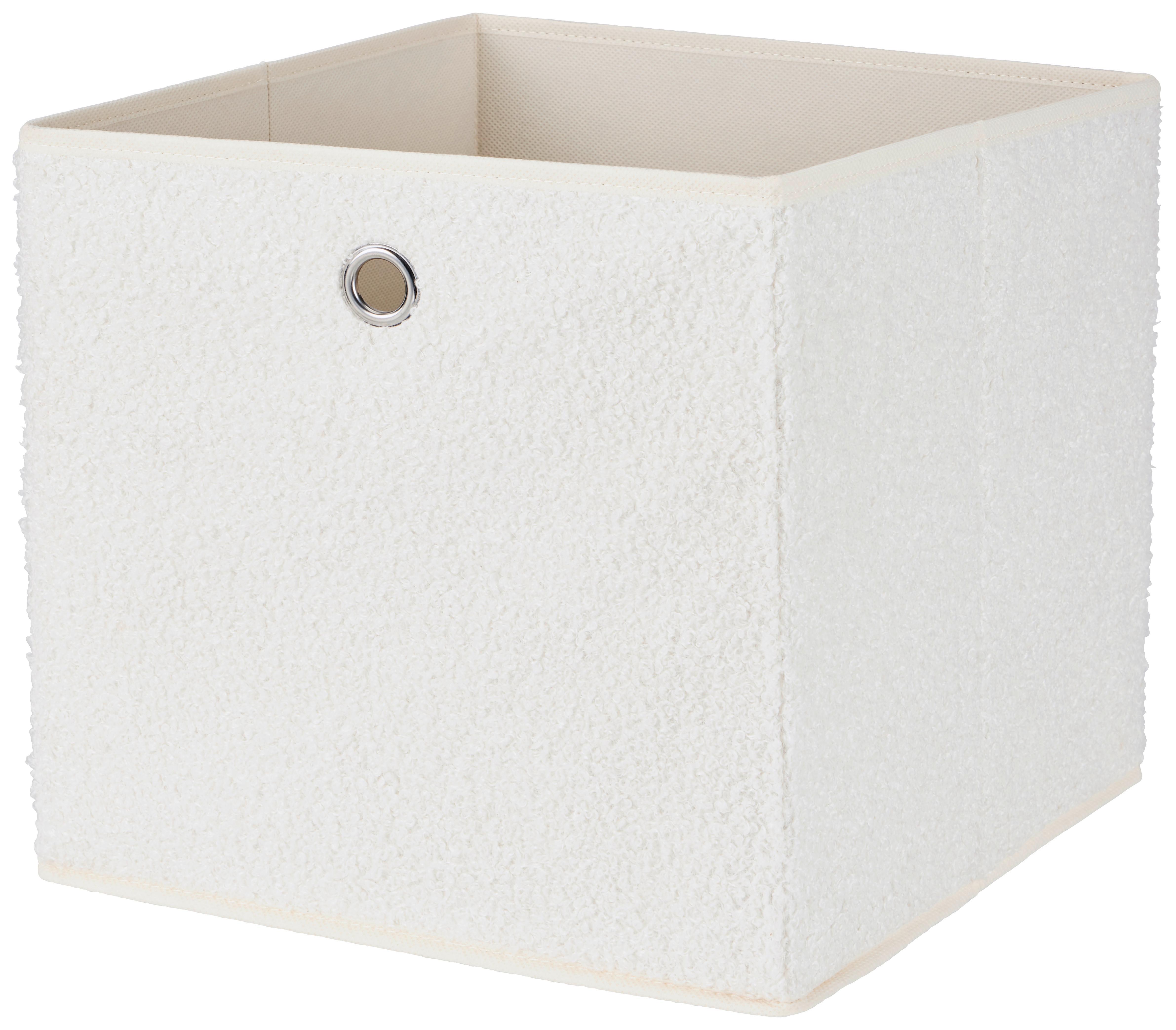 Faltbox Nella - Weiß, Basics, Papier/Textil (30/30/30cm) - Luca Bessoni