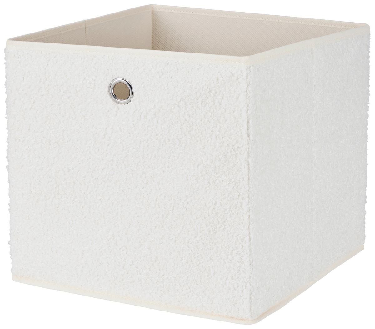 Faltbox Nella - Weiß, Basics, Papier/Textil (30/30/30cm) - Luca Bessoni