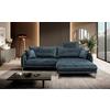 Ecksofa Whisper Blau S: 264x196 cm - Blau/Goldfarben, Design, Textil (264/196cm) - MID.YOU