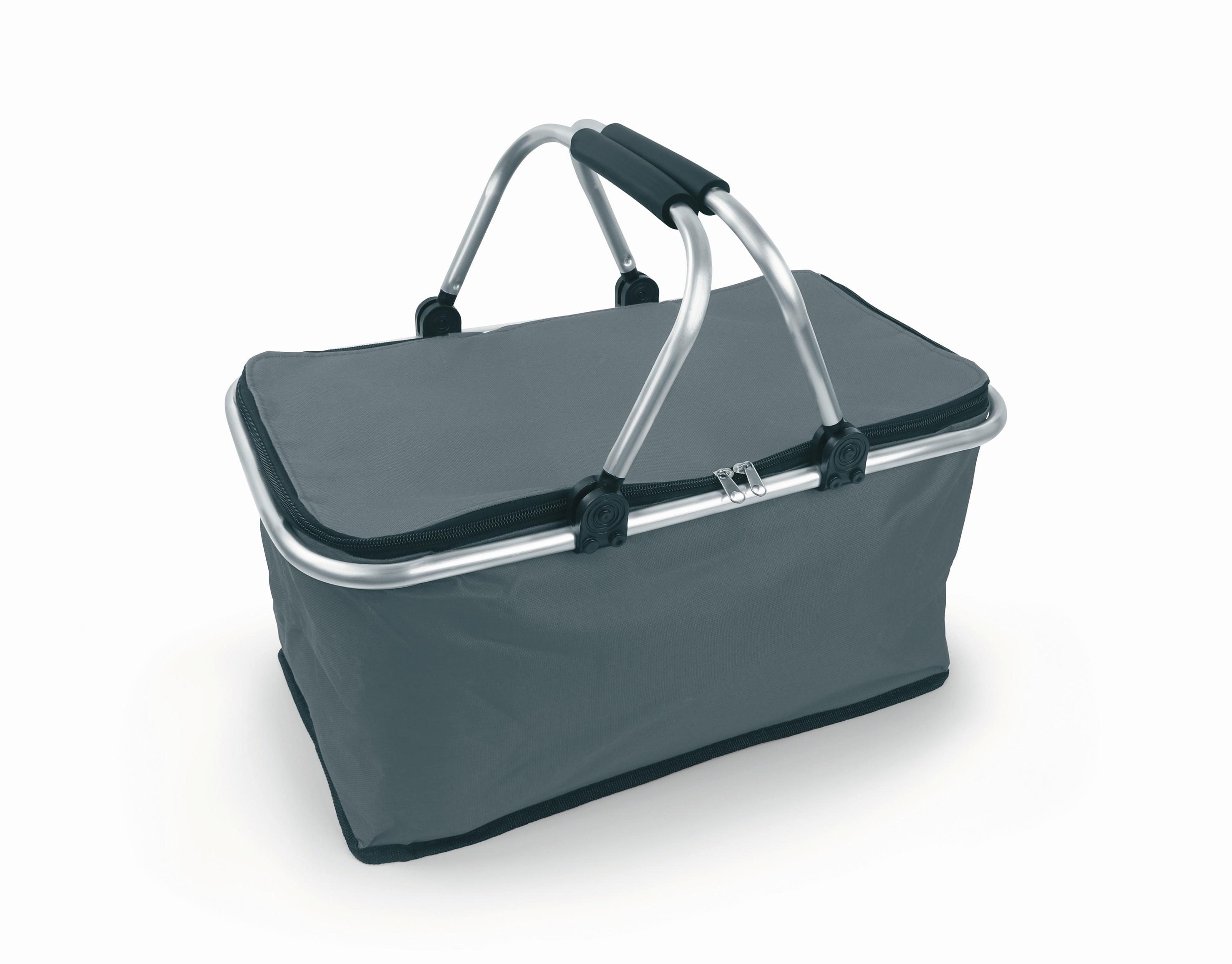 Einkaufskorb Easymaxx Thermo - Silberfarben/Grau, Basics, Kunststoff/Metall (47/28/23cm) - EASYMAXX