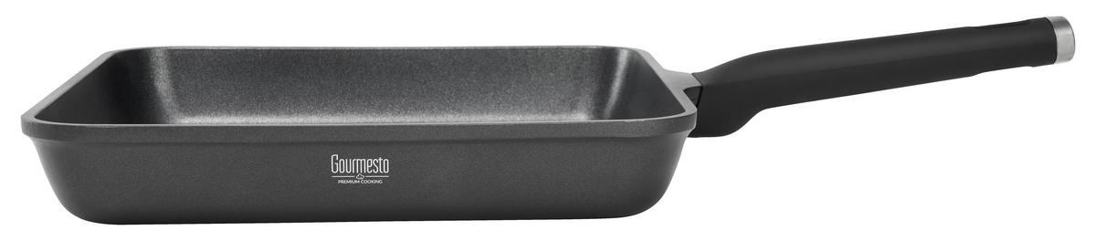 Grilovacia panvica Black Line, 28/28cm - čierna, Konventionell, kov/plast (28/28/5cm) - Gourmesto