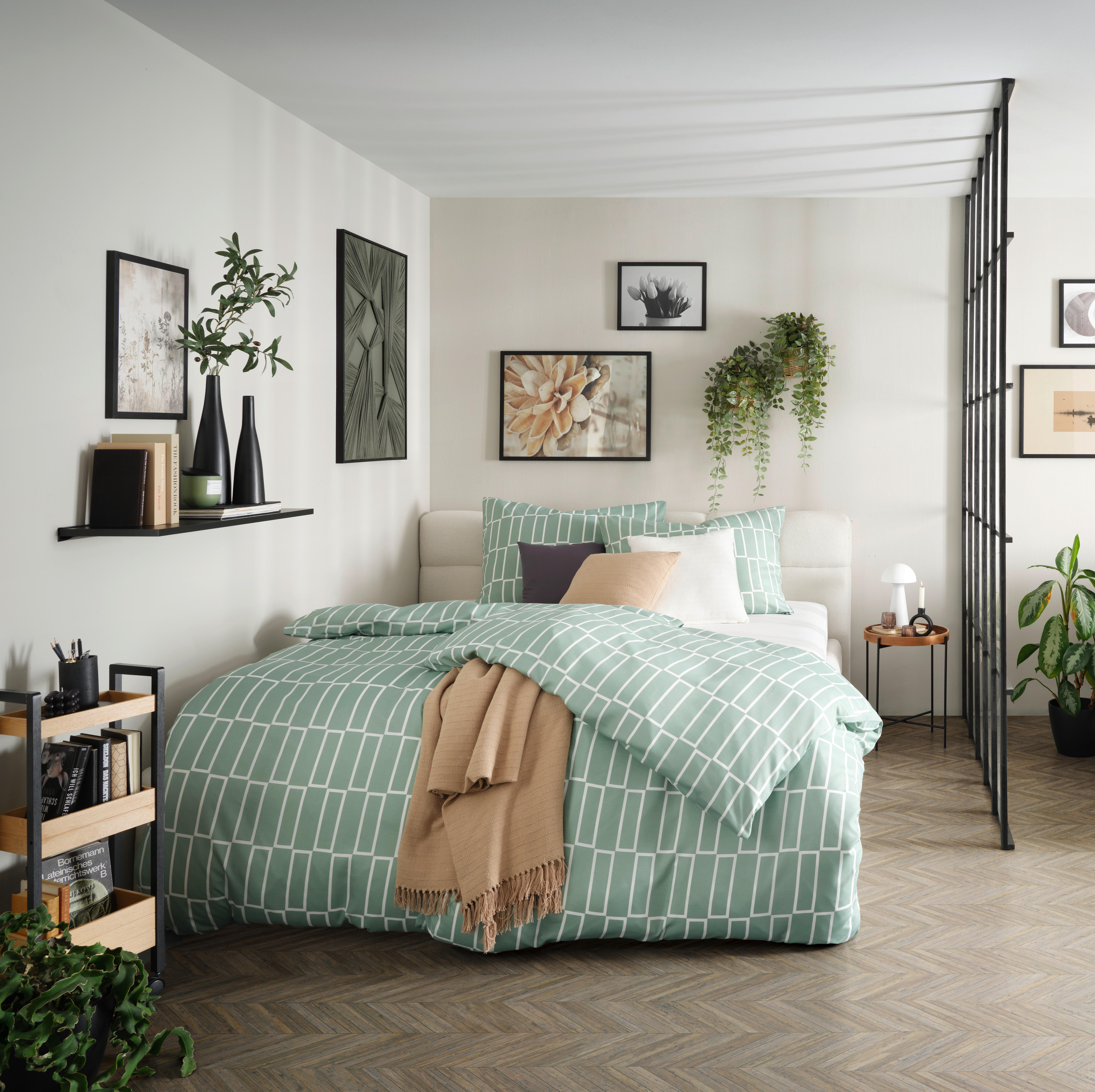POSTEĽNÁ BIELIZEŇ Brigg, 140/200 cm - čierna/sivohnedá, textil (140/200cm) - Modern Living