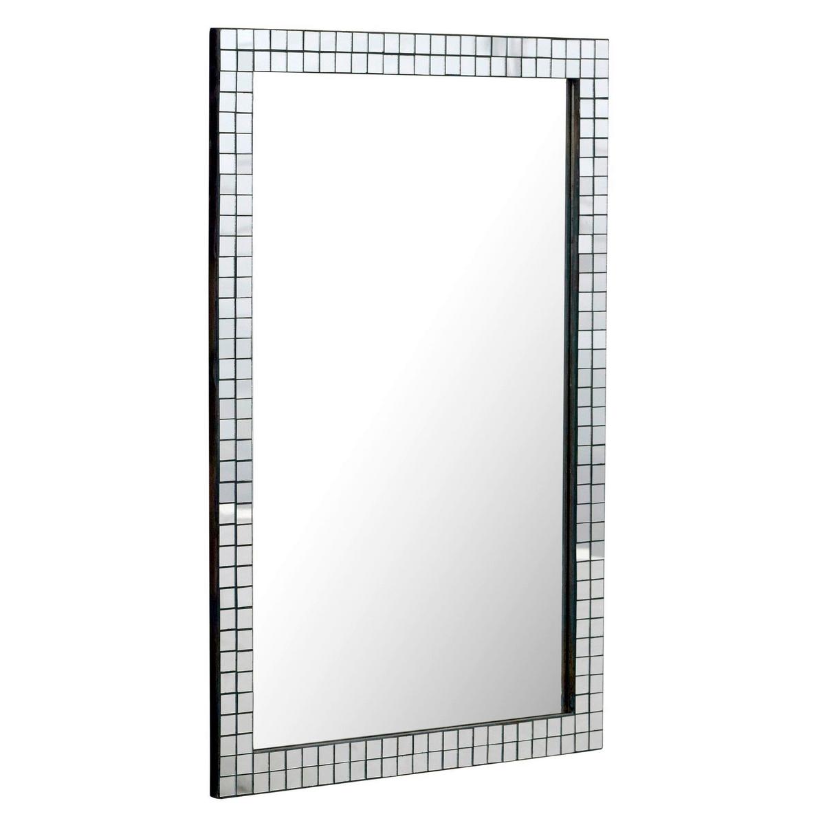 WANDSPIEGEL Schwarz B: 60cm - Schwarz, Design, Glas/Holzwerkstoff (60/90/2cm) - Livetastic