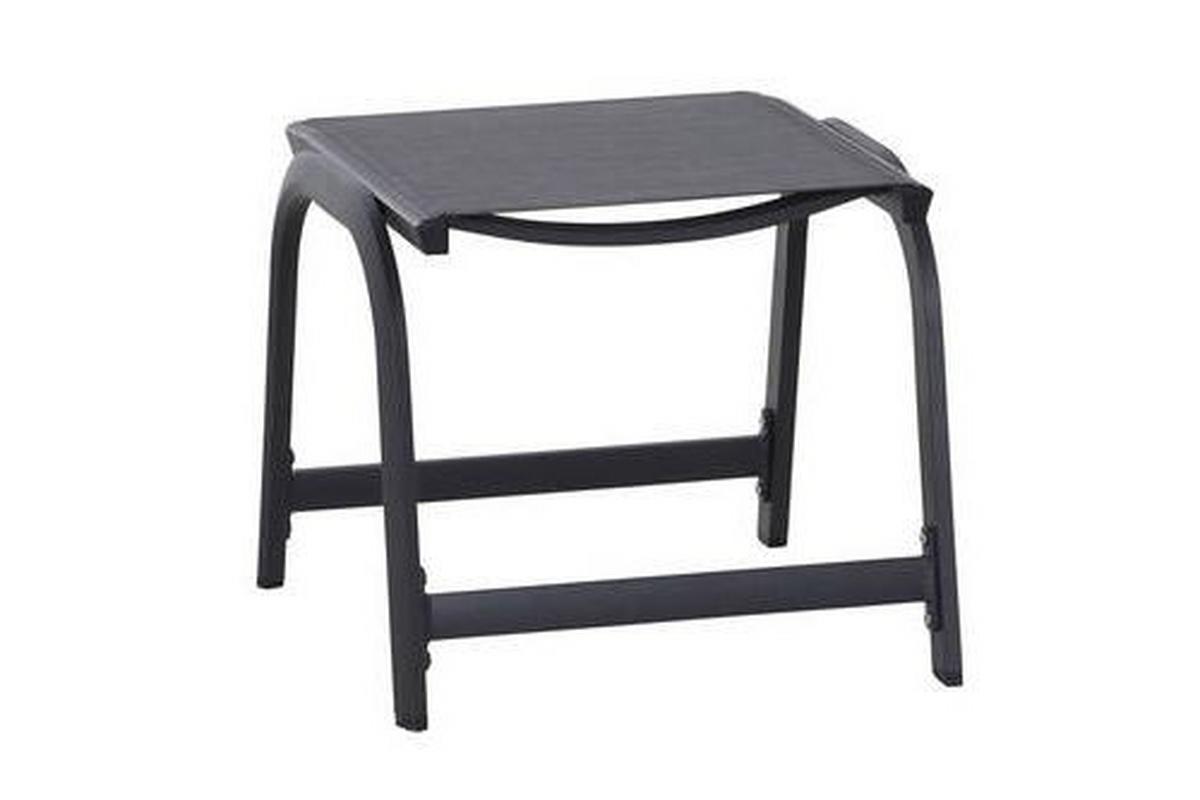 Gartenhocker Metall/Kunststoff Anthrazit Wetterfest - Anthrazit, KONVENTIONELL, Kunststoff/Metall (52/45/52cm) - Siena Garden