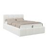 Polsterbett Noe Cremefarben, Lf: 140x200 cm - Creme/Schwarz, Trend, Textil/Metall (140/200cm)