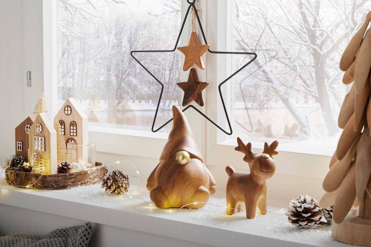 Dekohänger Dekostern Wilhelmy - Braun, Basics, Keramik (7/1/7cm) - Luca Bessoni