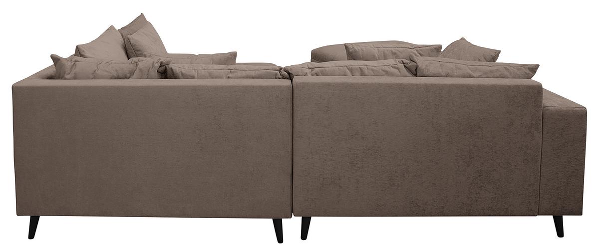 Ecksofa Pruno, Braun S: 247x174 Cm - Schwarz/Braun, Design, Textil (247/174cm) - MID.YOU