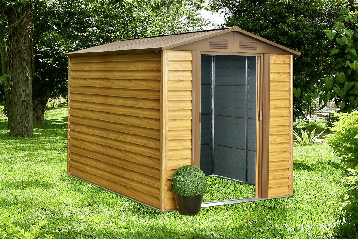 Gerätehaus Ohne Boden 236x209x195 Cm - Hellbraun, Basics, Metall (236/209/195cm)