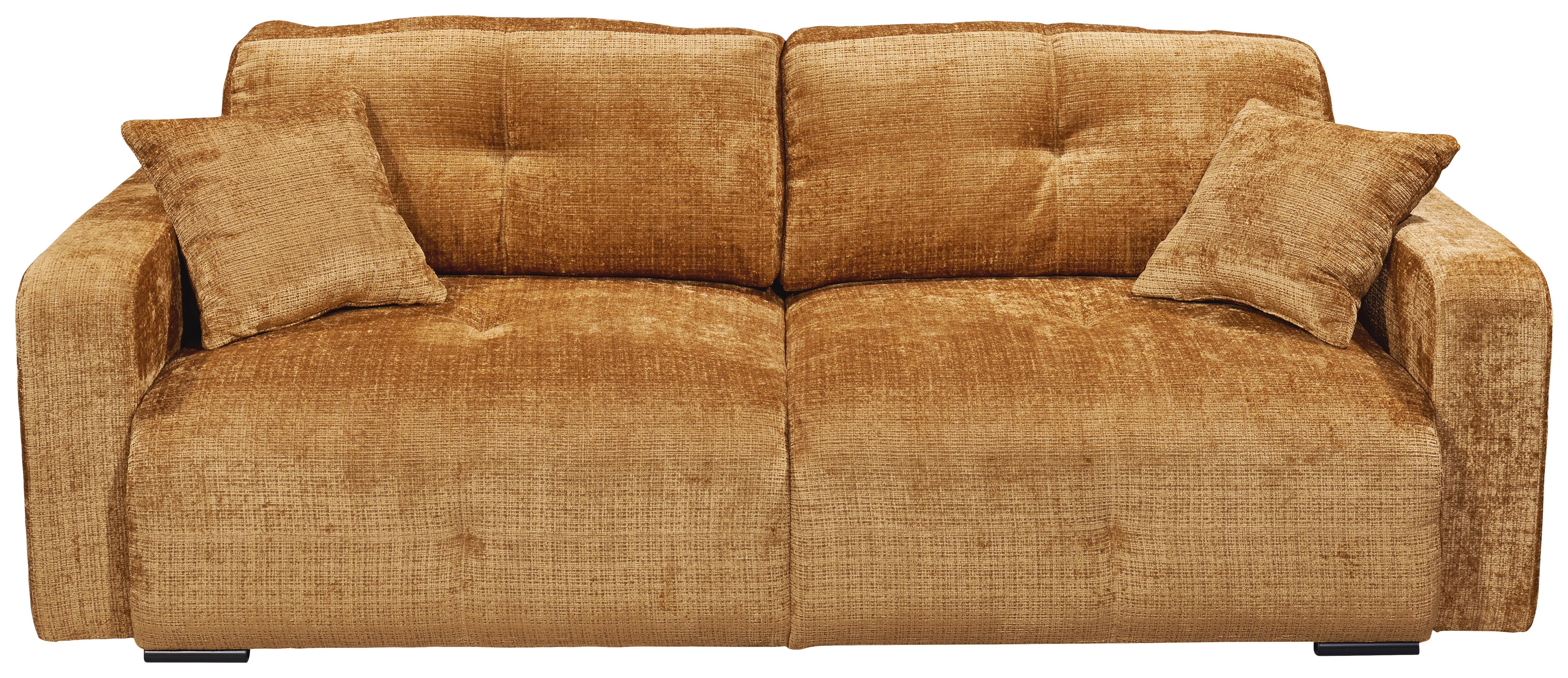 Schlafsofa Bullet Goldfarben B: 235 Cm - Goldfarben/Schwarz, KONVENTIONELL, Textil (235/88/120cm) - MID.YOU