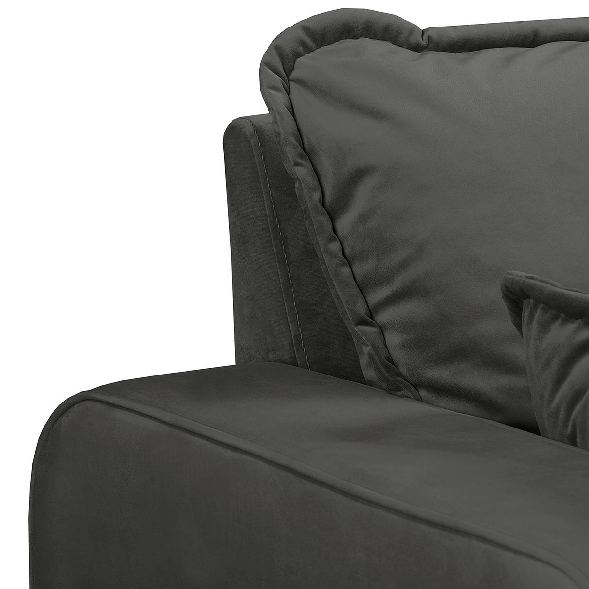 Ecksofa Beata Dunkelgrau S: 230x150 cm - Wengefarben/Dunkelgrau, Design, Textil (230/150cm) - Livetastic