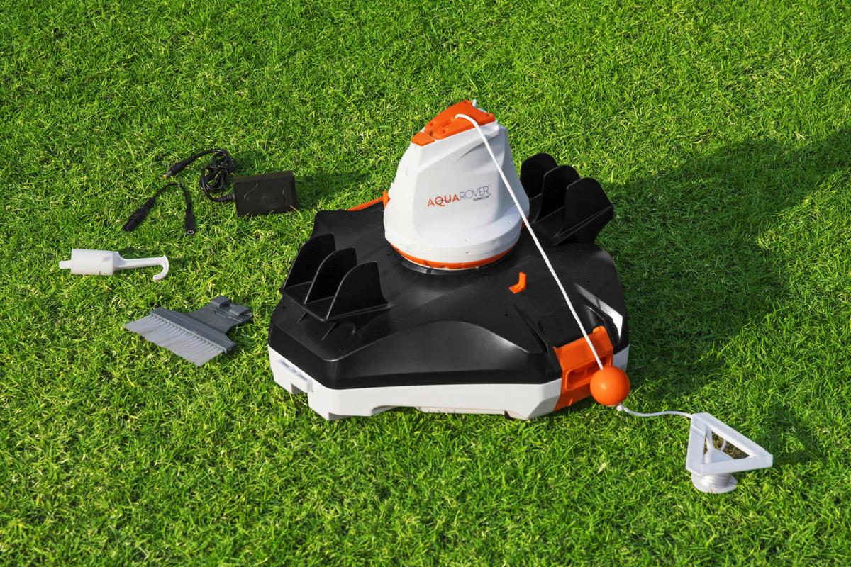 Poolroboter Aquapower, Akku Laufzeit 90 Minuten - Schwarz/Orange, MODERN, Kunststoff (40,5/39,3/28,5cm) - Bestway