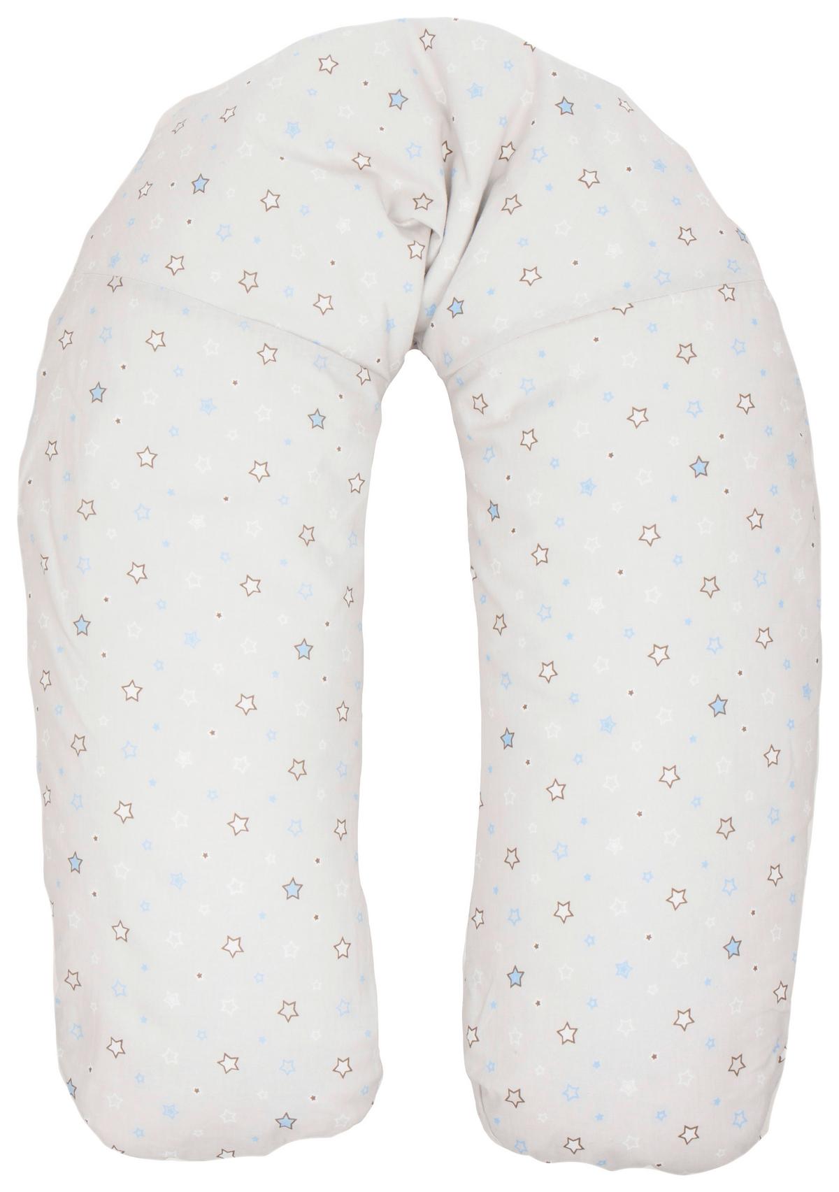 Stillkissen Blumenbär 140 Cm Bezug Waschbar 100% Baumwolle - Blau/Gelb, Textil (140cm) - Fillikid