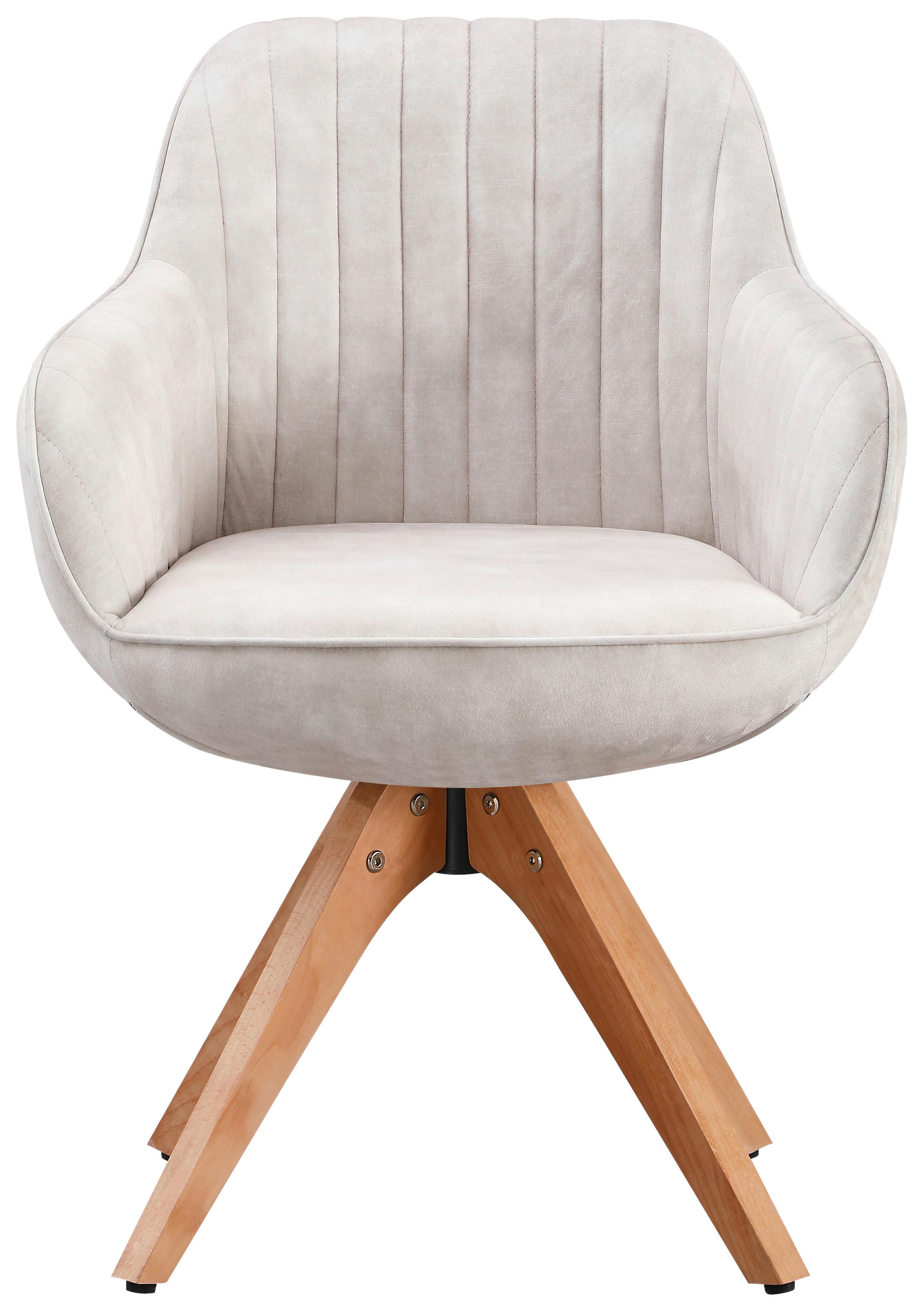 ŽIDLE S PODRUČKAMI RELAX -TOP- - barvy buku/béžová, Moderní, dřevo/textil (60/82/61cm) - Mömax