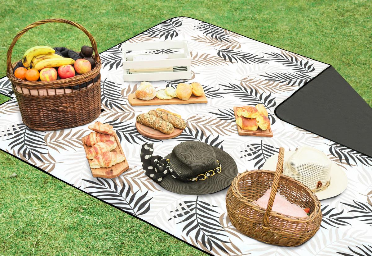 Picknickdecke Betty - Beige, MODERN, Textil (200/200cm) - Luca Bessoni