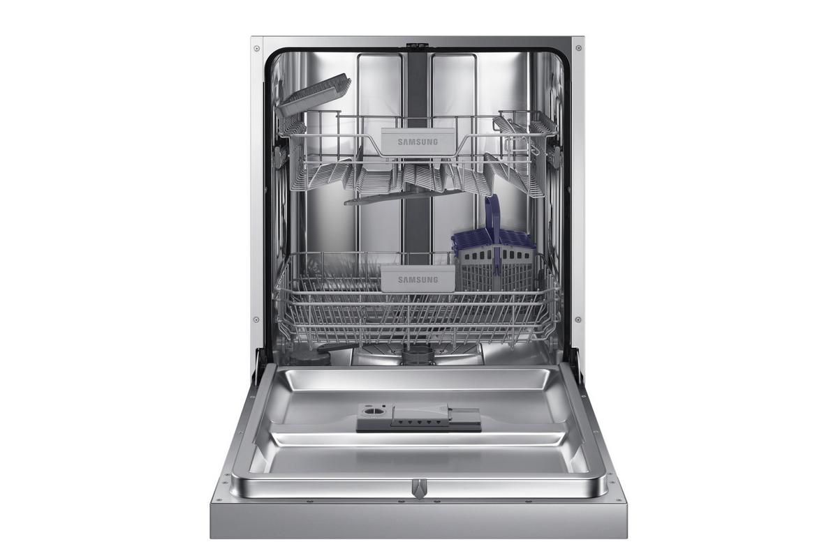 Geschirrspüler Teilintegriert Silberfarben, Weiß, B: 59,8 Cm - Silberfarben/Weiß, Kunststoff/Metall (59,8/81,5/57,0cm) - Samsung